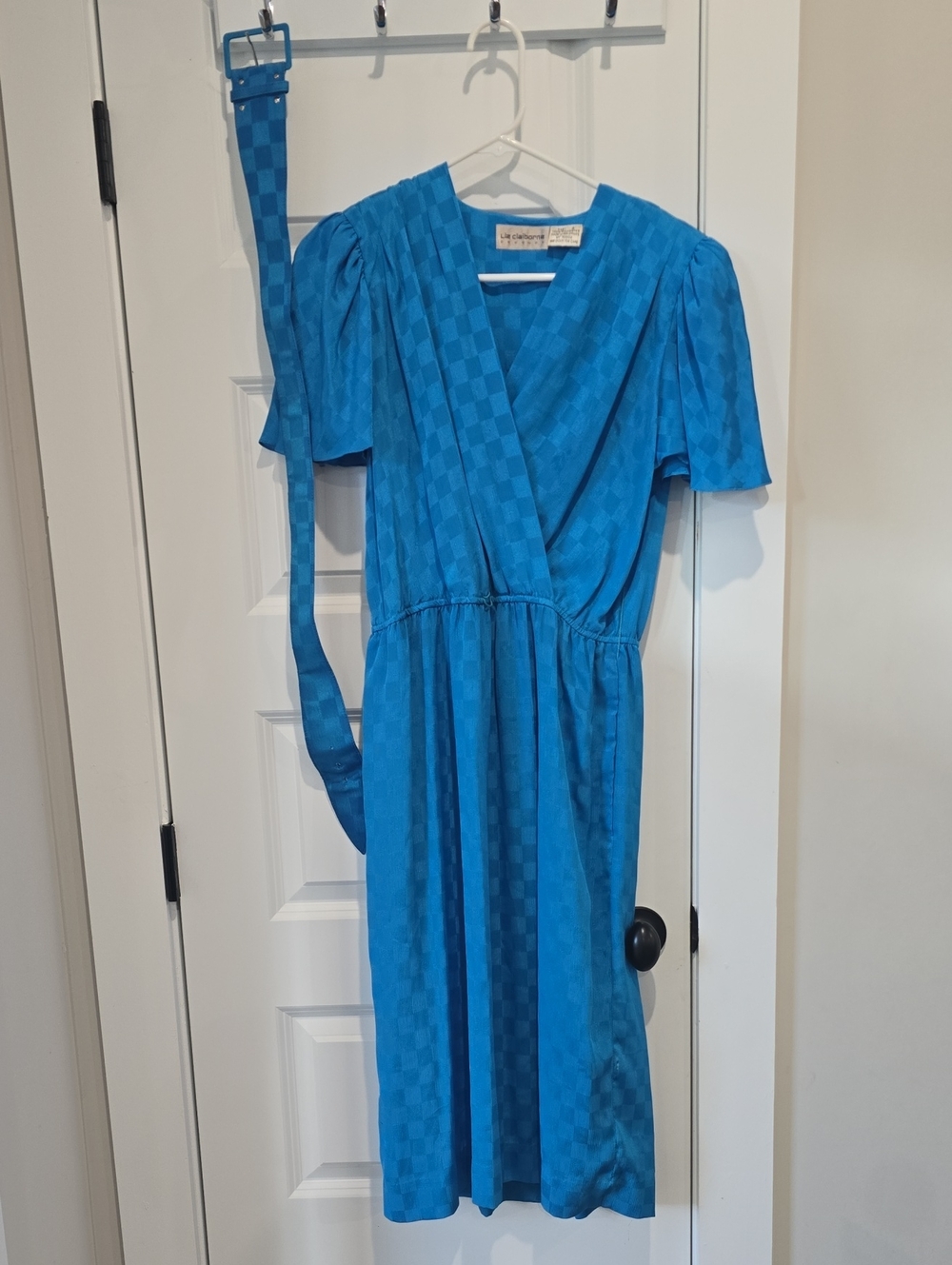 authentic vintage 1980s Liz Claiborne wrap-style midi dress Size 8